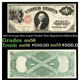 1917 $1 Large Size Legal Tender Note Grades Choice