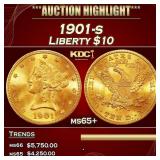 1901-s Gold Liberty Eagle $10 ms65+ SEGS