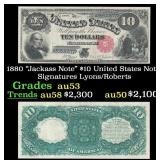 1880 $10 United States Note "Jackass Note" Grades