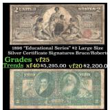 1896 $2 Large Size Silver Certificate "Educational