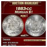 1883-cc Morgan Dollar $1 ms67+ SEGS
