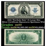 1923 $5 Large Size Silver Certificate "Porthole No