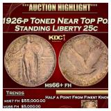 1926-p Standing Liberty Quarter Toned Near Top Pop