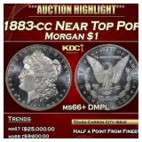 1883-cc Morgan Dollar Near Top Pop $1 ms66+ DMPL S