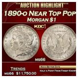 1890-o Morgan Dollar Near Top Pop! $1 ms66 SEGS