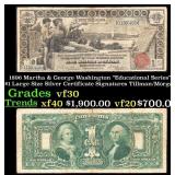 1896 $1 large size Silver Certificate Martha & Geo