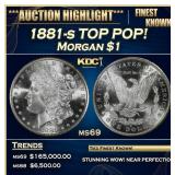 1881-s Morgan Dollar TOP POP! $1 ms69 SEGS