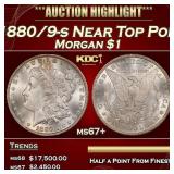 1880/9-s Morgan Dollar Near Top Pop $1 ms67+ SEGS