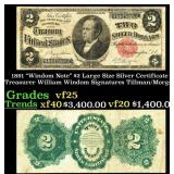 1891 $2 Large Size Silver Certificate "Windom Note