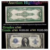 1923 $1 large size Silver Certificate Grades xf Si