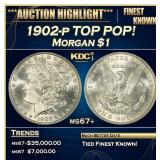1902-p Morgan Dollar TOP POP! $1 ms67+ SEGS