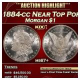 1884-cc Morgan Dollar Near Top Pop $1 ms67+ SEGS