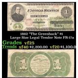 1862 $1 Large Size Legal Tender Note "The Greenbac