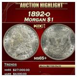 1892-o Morgan Dollar $1 ms65+ SEGS