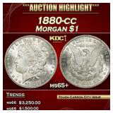 1880-cc Morgan Dollar $1 ms65+ SEGS