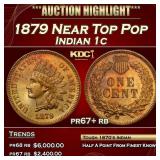 1879 Proof Indian Cent Near Top Pop 1c pr67+ rb SE