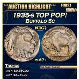 1935-s Buffalo Nickel TOP POP! 5c ms67+ SEGS