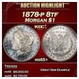 1878-p 8tf Morgan Dollar $1 ms65+ SEGS
