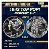 1942 Proof Mercury Dime TOP POP! 10c pr69 SEGS
