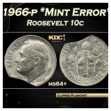 1966-p Roosevelt Dime *Mint Error* 10c ms64+ SEGS