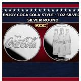Enjoy Coca Cola Style - 1 oz Silver Round Round