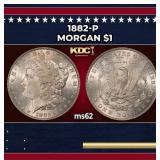 1882-p Morgan Dollar $1 Grades ms62