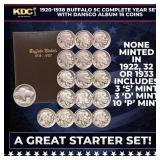 1920-1938 Buffalo Nickel Complete Year Set with Da