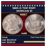 1883-o Morgan Dollar TOP POP! $1 ms68 SEGS