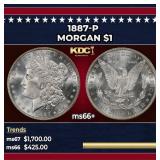 1887-p Morgan Dollar $1 ms66+ SEGS