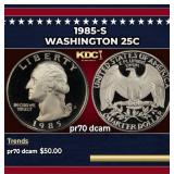 1985-s Proof Washington Quarter 25c pr70 dcam SEGS