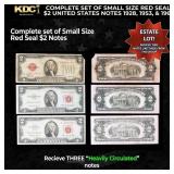 Complete Set Of Small Size Red Seal $2 United Stat