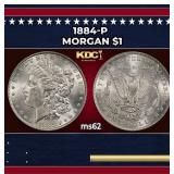 1884-p Morgan Dollar $1 Grades ms62