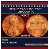 1976-p Lincoln Cent Near Top Pop 1c ms67 rd SEGS