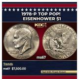 1978-p Eisenhower Dollar TOP POP! $1 ms67 SEGS