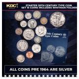 Starter 20th Century Type Coin Set 15 Coins Includ
