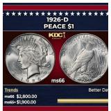 1926-d Peace Dollar $1 ms66 SEGS