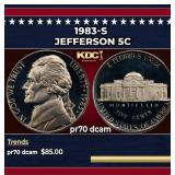 1983-s Proof Jefferson Nickel 5c pr70 dcam SEGS