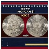 1887-p Morgan Dollar $1 Grades ms64