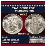 1940-d Mercury Dime TOP POP! 10c ms68+ FSB SEGS