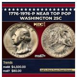 1776-1976-p Washington Quarter Near Top Pop 25c ms