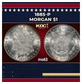 1885-p Morgan Dollar $1 Grades ms63