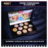 10 Coin Gold Plated Disney Princesses Set