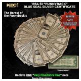 1x 1934 $1 Funnyback Blue Seal Silver Certificate