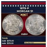 1879-p Morgan Dollar $1 Grades ms64+