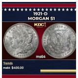 1921-d Morgan Dollar $1 Grades ms64