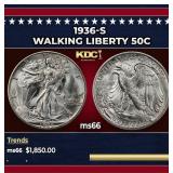 1936-s Walking Liberty Half Dollar 50c ms66 SEGS