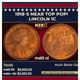 1918-s Lincoln Cent Near Top Pop! 1c ms65 rd SEGS