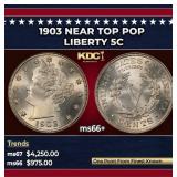 1903 Liberty Nickel Near Top Pop 5c ms66+ SEGS