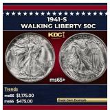 1941-s Walking Liberty Half Dollar 50c Grades ms65