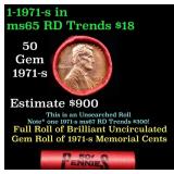 BU Shotgun Lincoln 1c roll, 1971-s 50 pcs Bank Wra